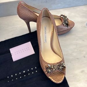 Vera Wang Lavender Navid Women Glitter Sparkly Platform Pump Heels Sz 8.5